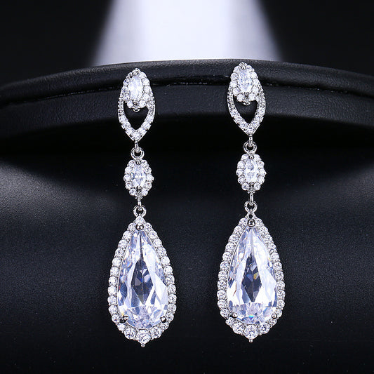 Elegant Crystal Drop Earrings