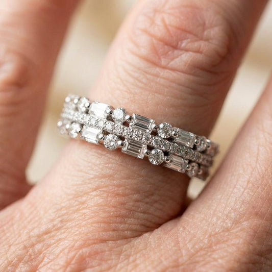 Elegant Crystal Engagement Ring