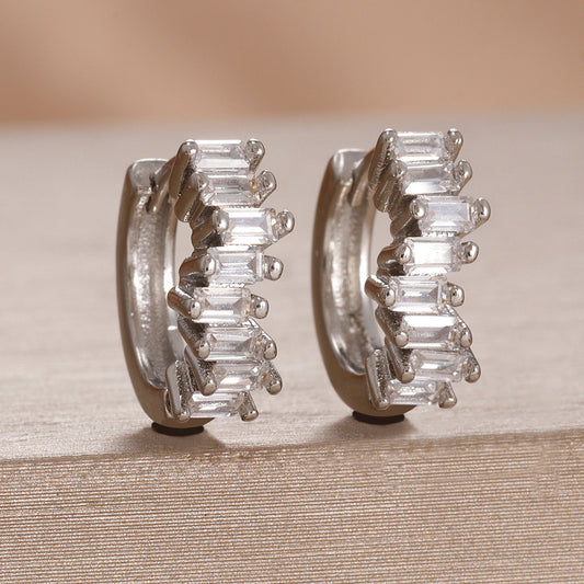 Elegant Crystal Hoop Earrings