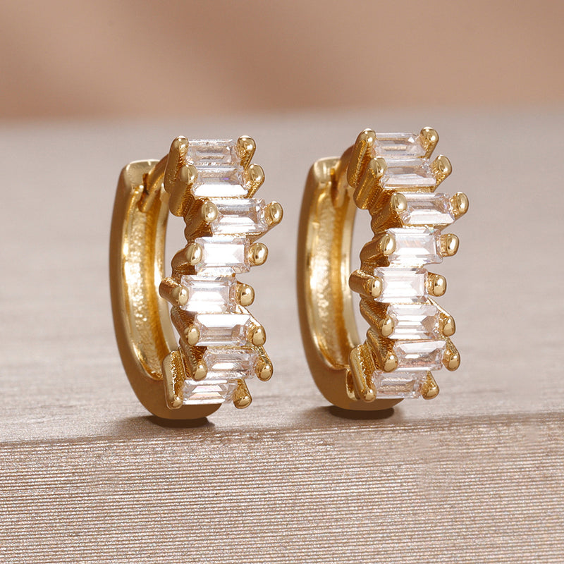 Elegant Crystal Hoop Earrings