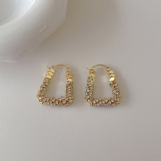 Elegant Crystal Hoop Earrings