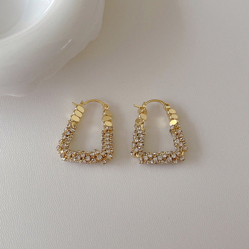 Elegant Crystal Hoop Earrings