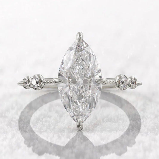 Elegant Crystal Marquise Ring
