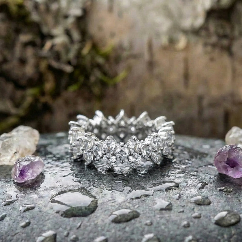 Elegant Crystal Promise Ring