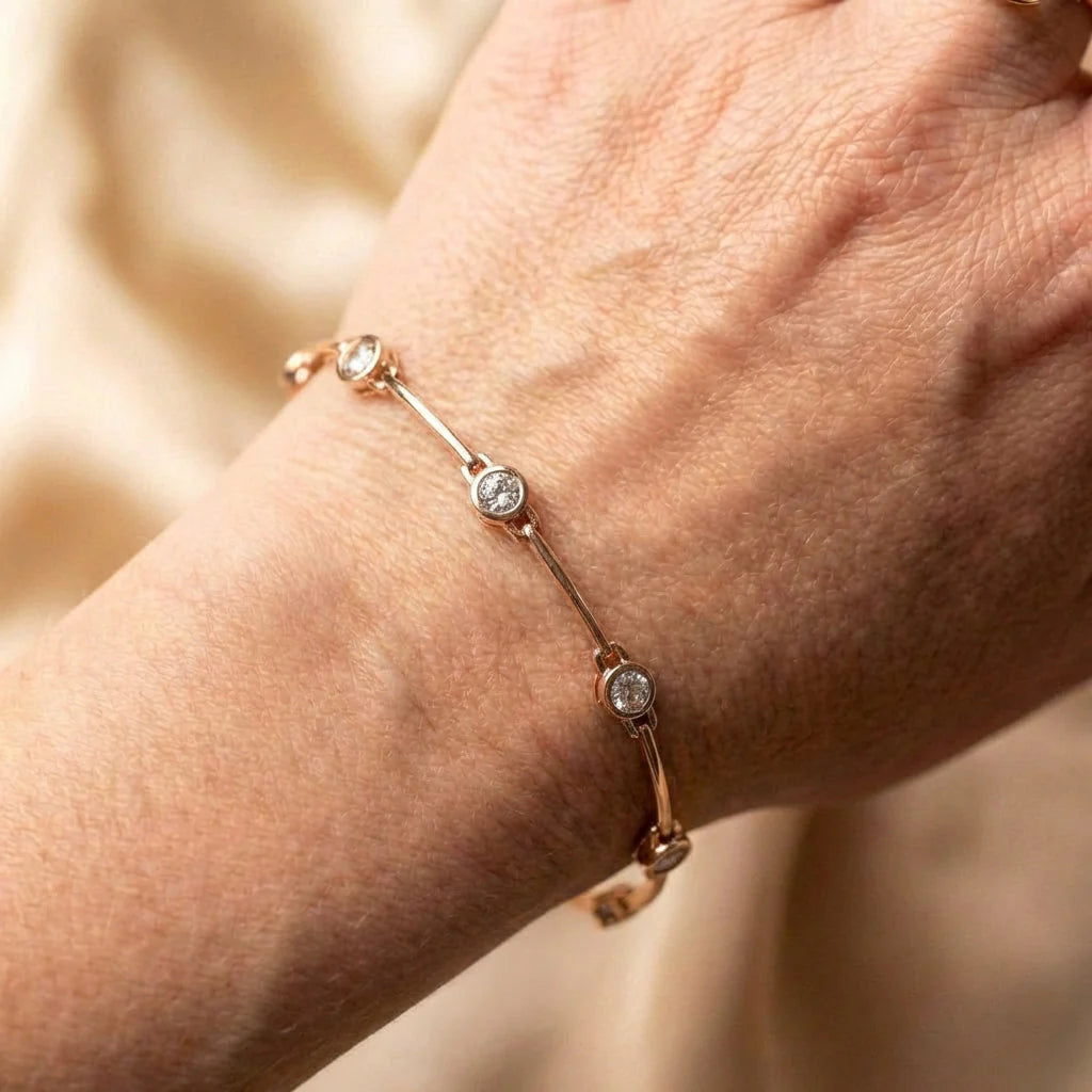 Elegant Crystal Rose Gold