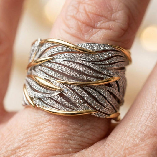 Elegant Crystal Statement Ring