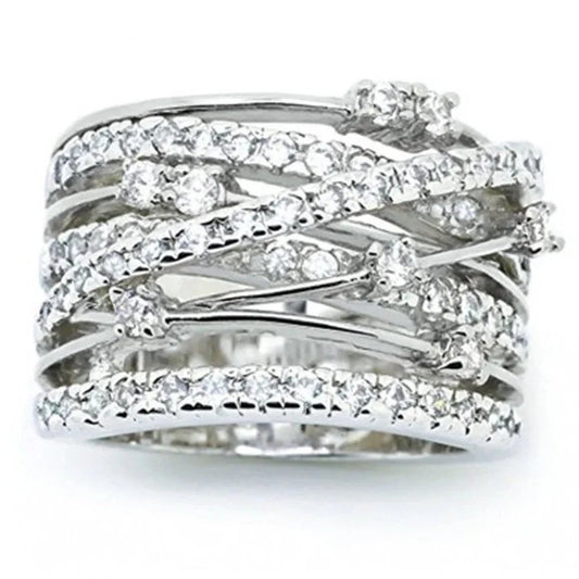 Elegant Crystal Statement Ring