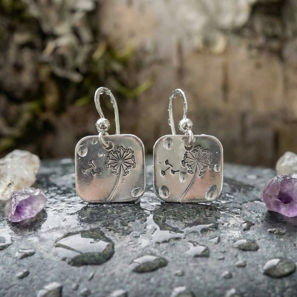 Elegant Dandelion Earrings