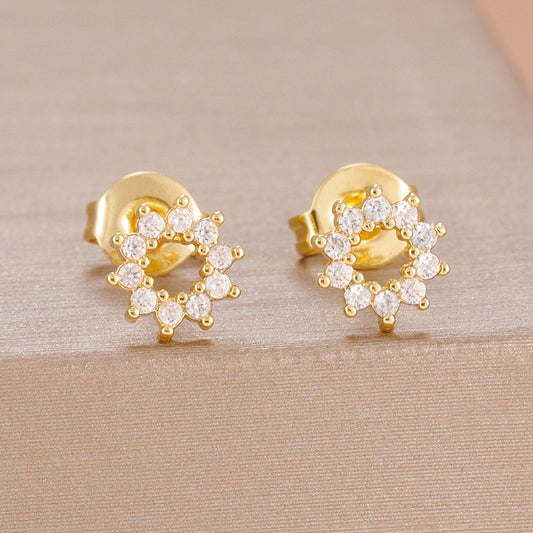 Elegant Diamond Stud Earrings