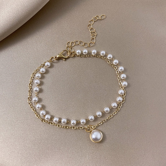Elegant Double Layer Seed Pearl