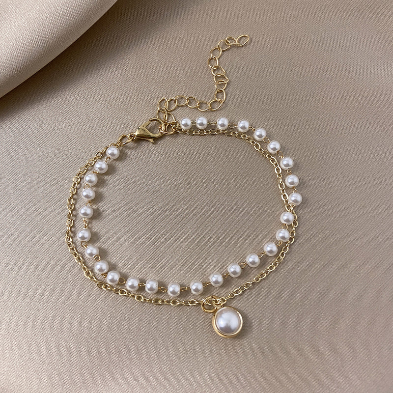 Elegant Double Layer Seed Pearl