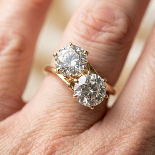 Elegant Double Crystal Ring