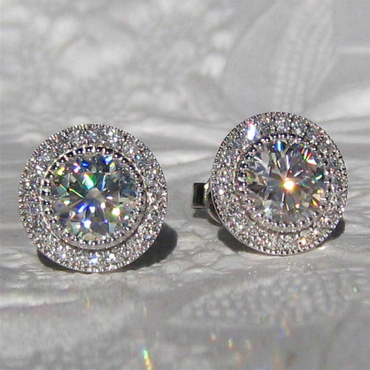Elegant Double Crystal Stud