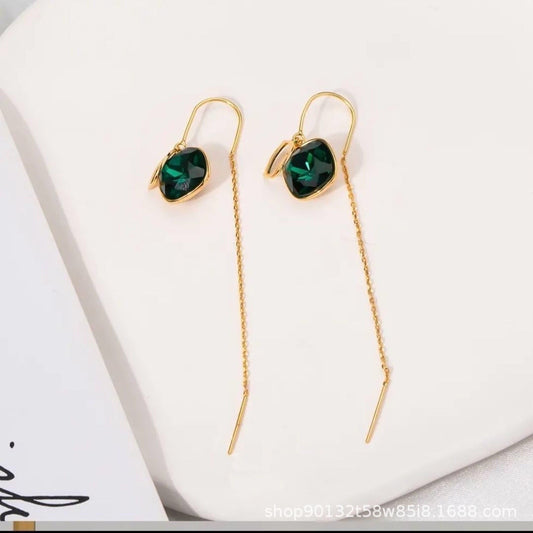 Elegant Emerald Earrings