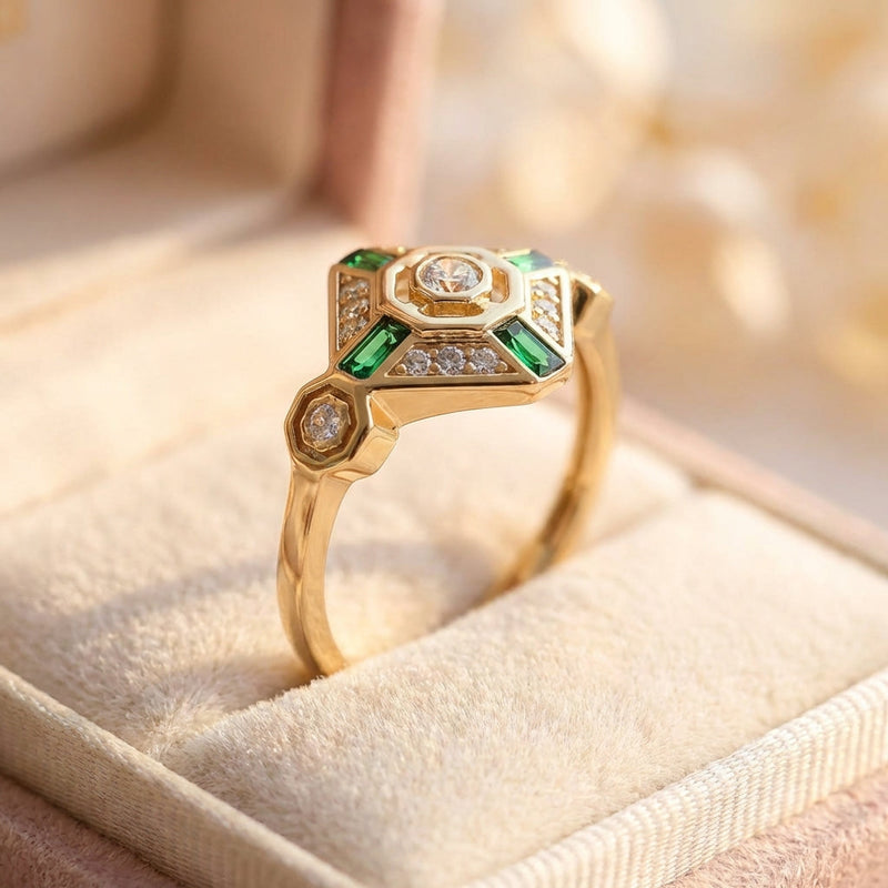 Elegant Emerald Palace Ring