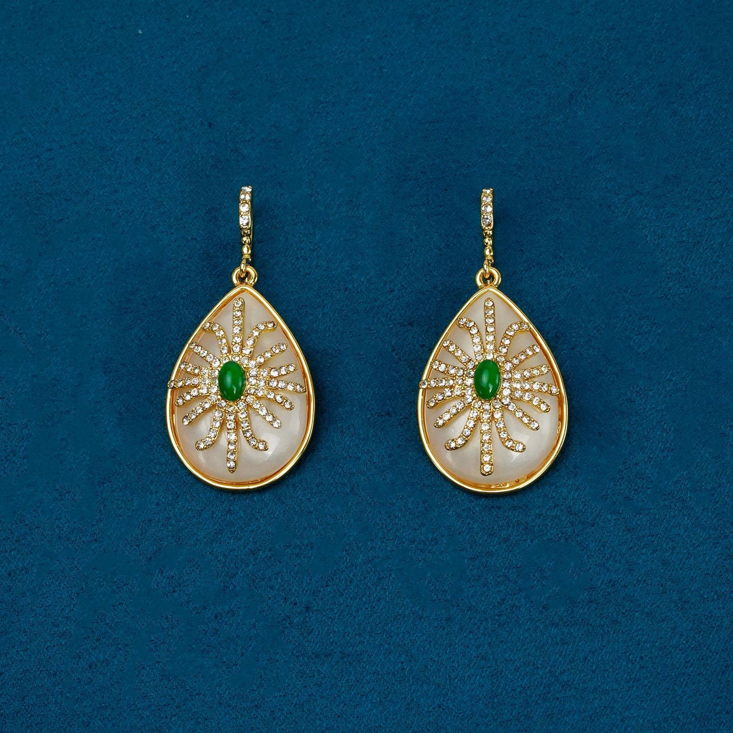 Elegant Emerald Teardrop Earrings