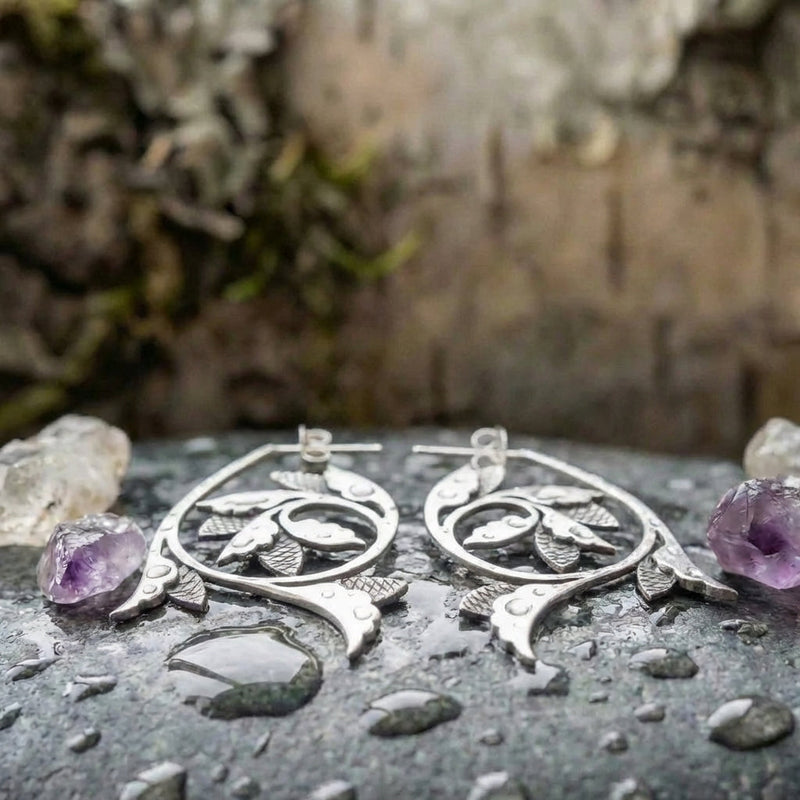 Elegant Flower Dangle Earrings