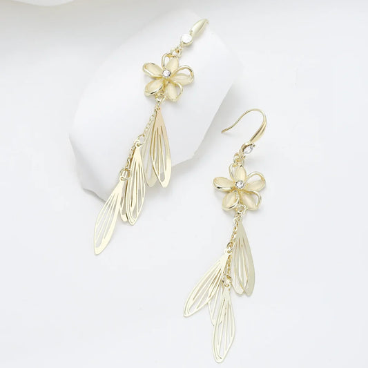 Elegant Flower Wing Earrings