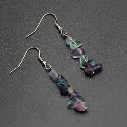 Elegant Fluorite Drop Earrings