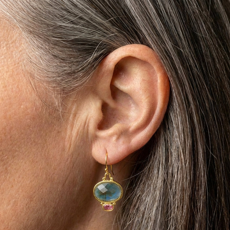 Elegant Gemstone Dangle Earrings