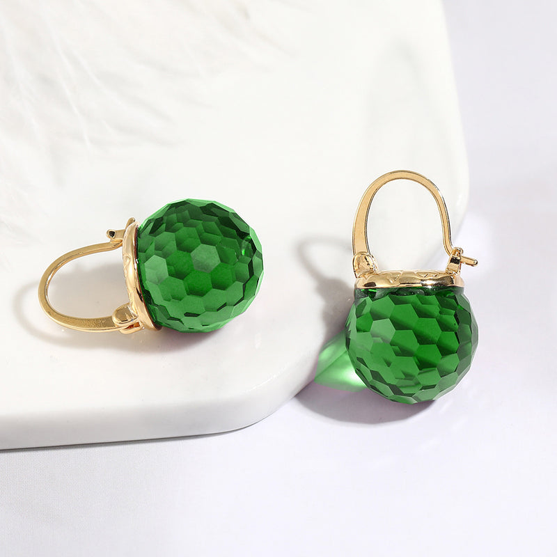 Elegant Green Crystal Earrings