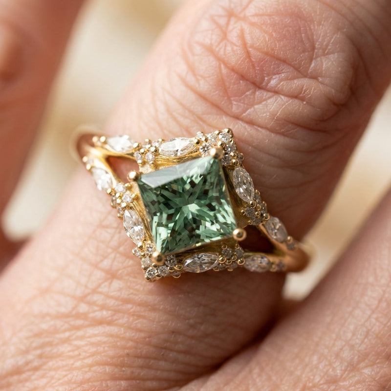 Elegant Green Stone Ring