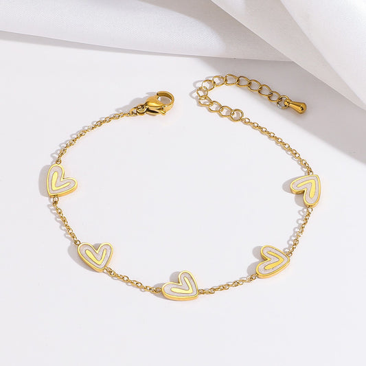 Elegant Heart Charm Bracelet