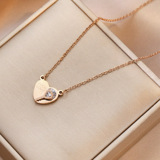 Elegant Heart Crystal Necklace