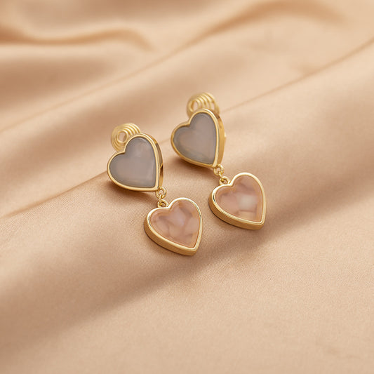 Elegant Heart Drop Earrings