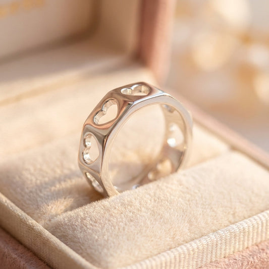 Elegant Heart Sterling Ring