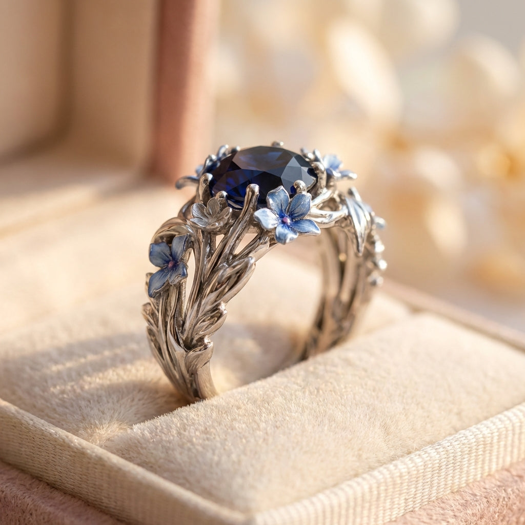 Elegant Iris Flower Ring