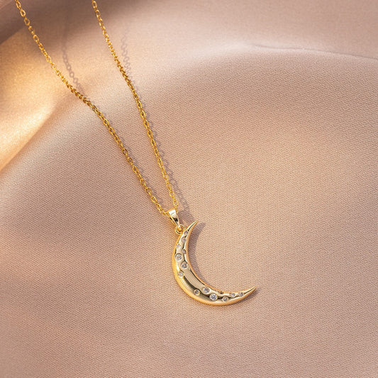 Elegant Moon Crystal Necklace