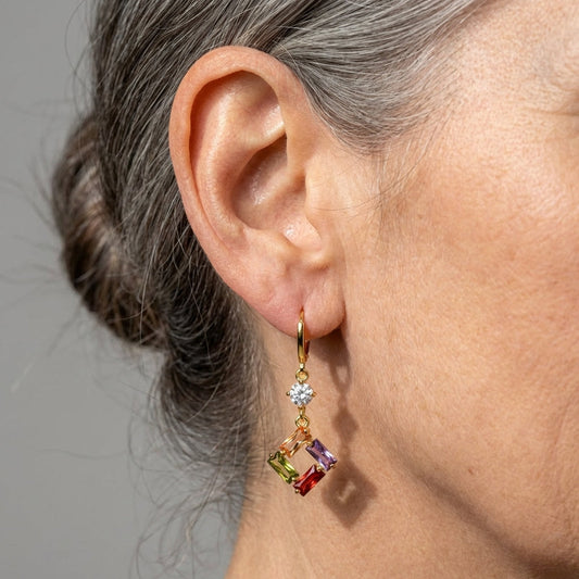 Elegant Multicolor Stone Earrings