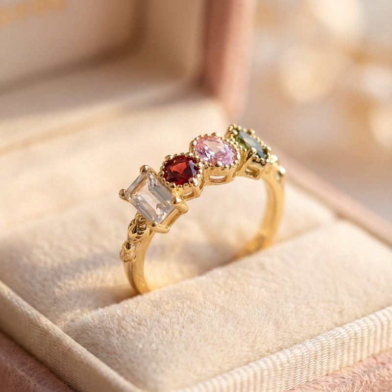 Elegant Multistone Cubic Zirconia Ring