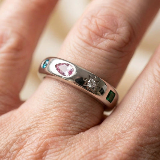 Elegant Multistone Statement Ring
