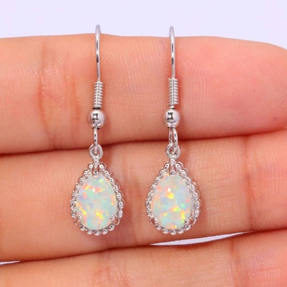 Elegant Opal Drop Earrings