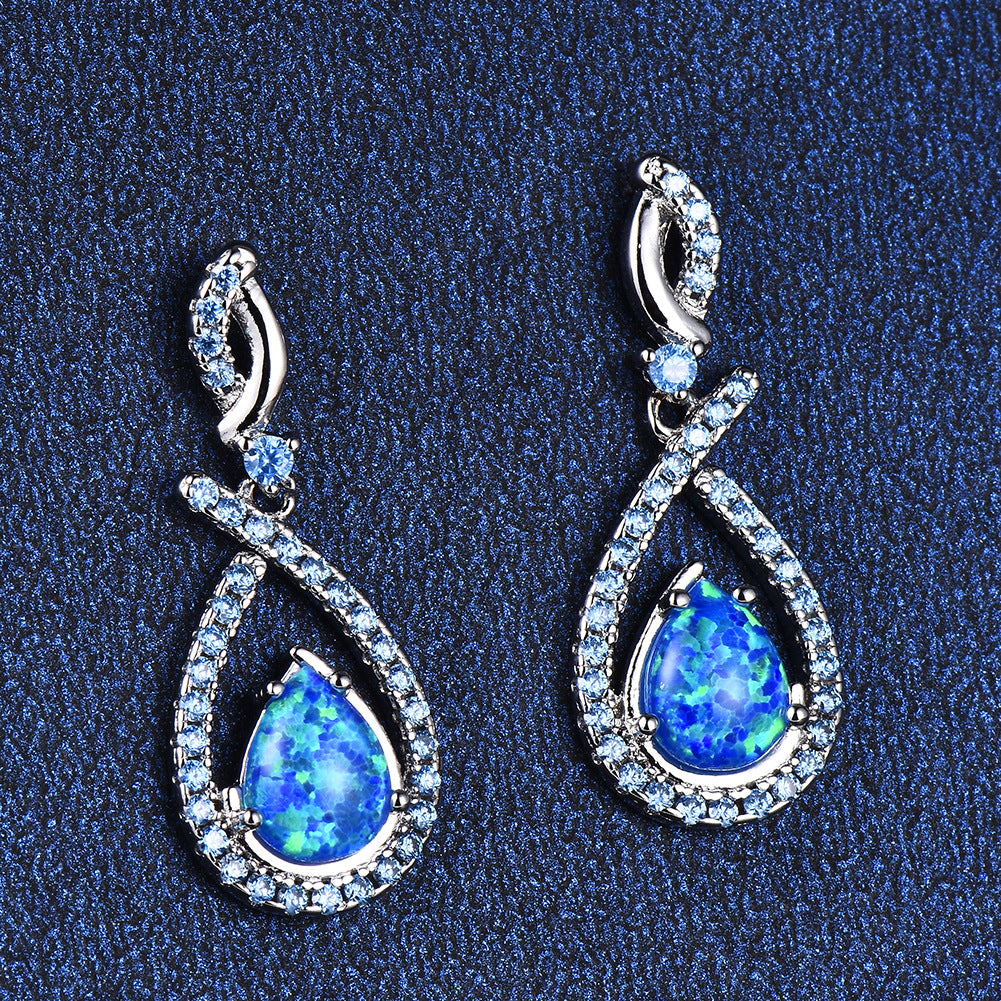 Elegant Opal Drop Earrings