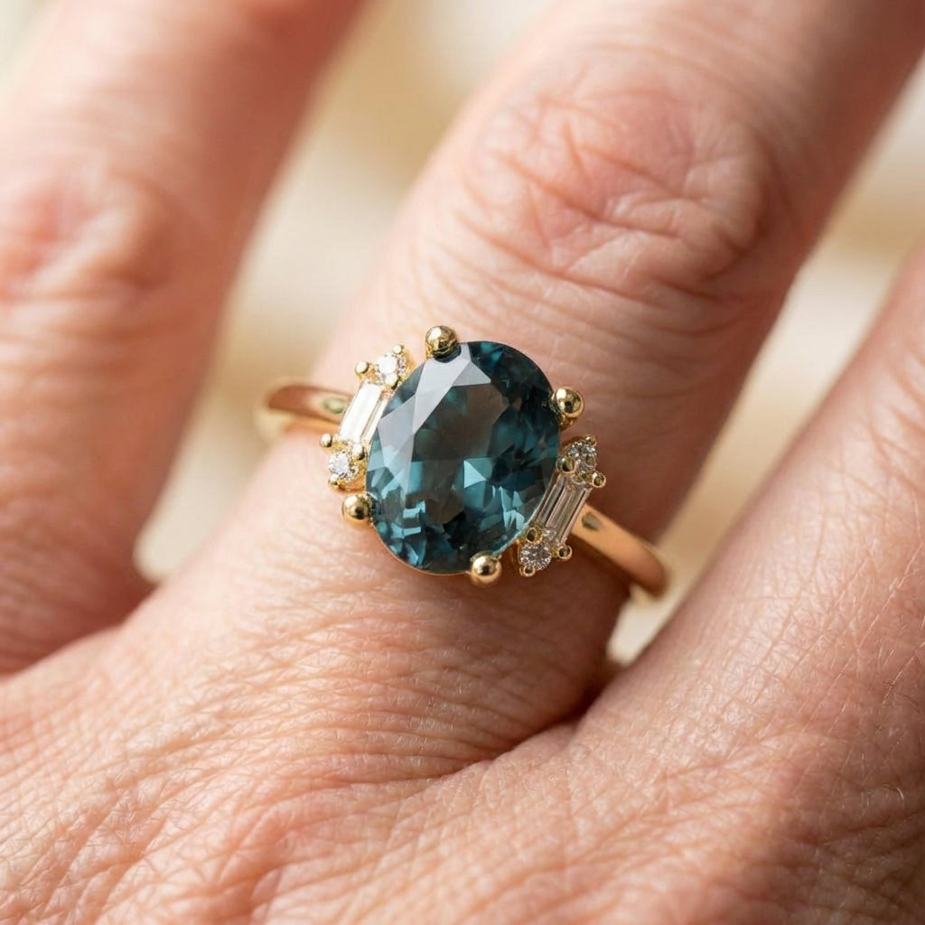 Elegant Oval Sapphire Ring