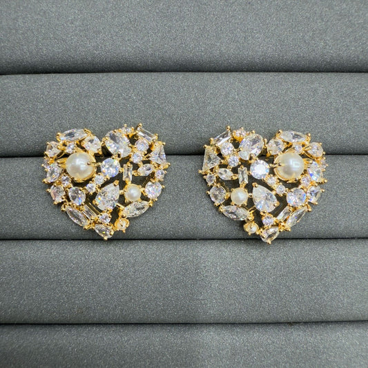 Elegant Pearl Crystal Earrings