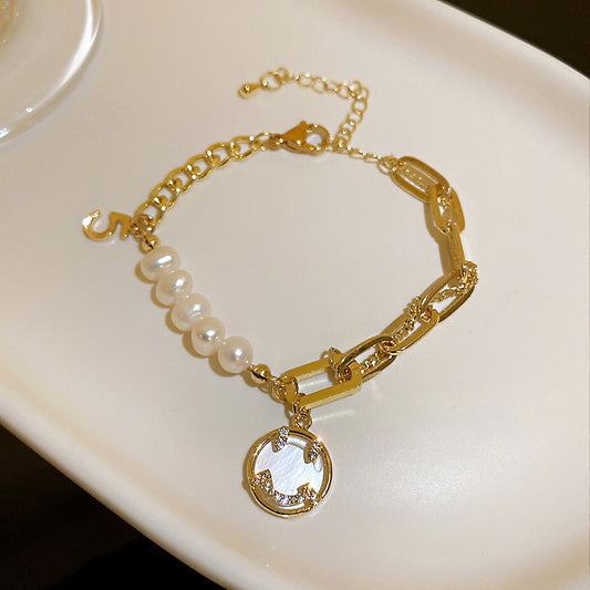 Elegant Pearl Gold Bracelet