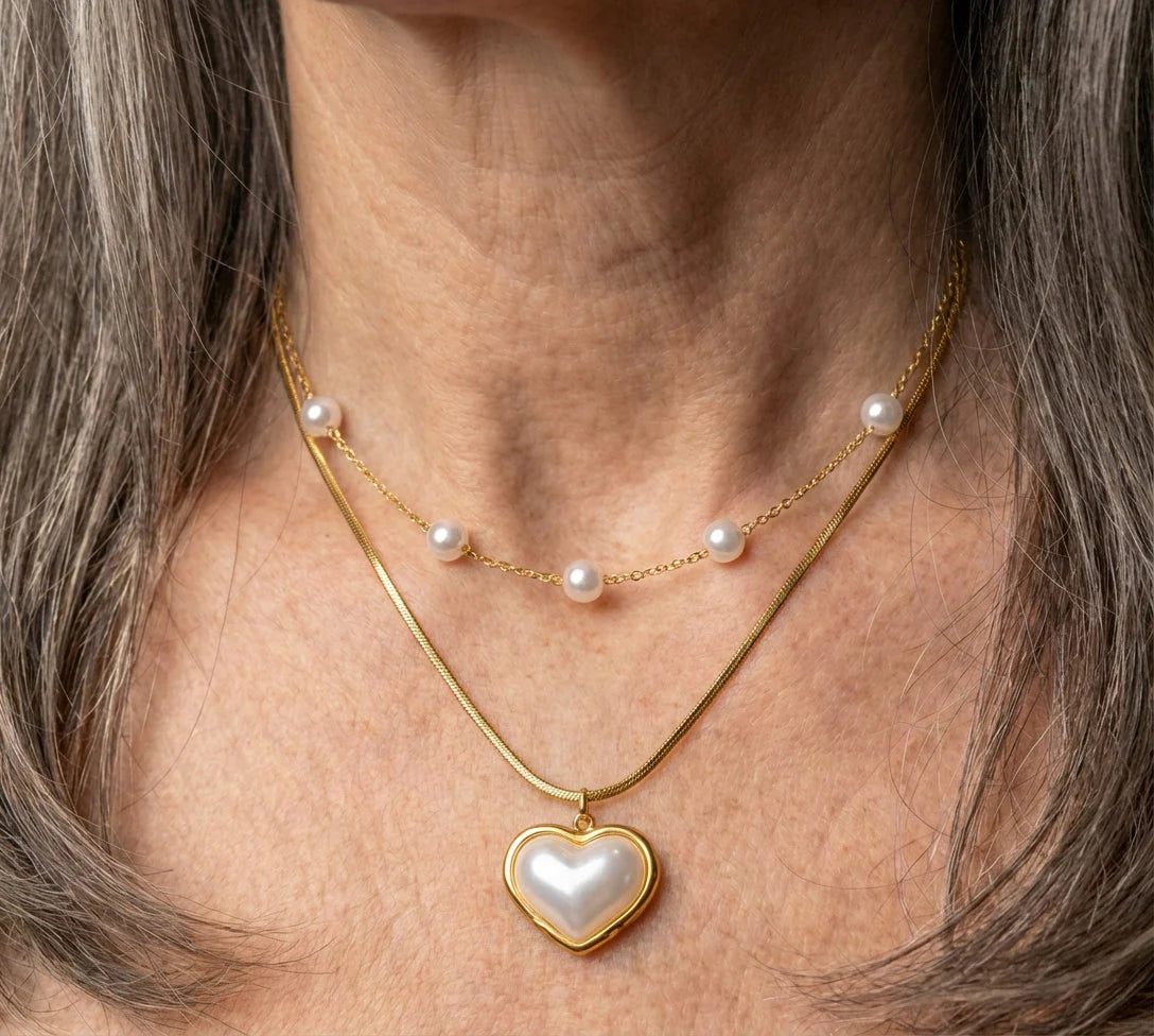 Elegant Pearl Heart