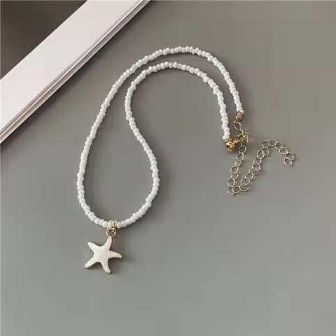 Elegant Pearl Starfish Necklace