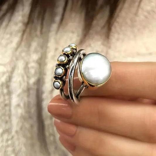 Elegant Pearl Statement Ring