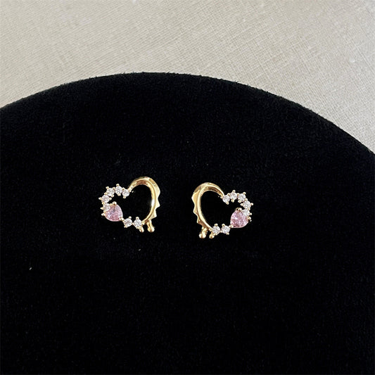 Elegant Pink Crystal Earrings
