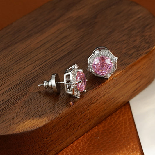 Elegant Pink Tourmaline Earrings