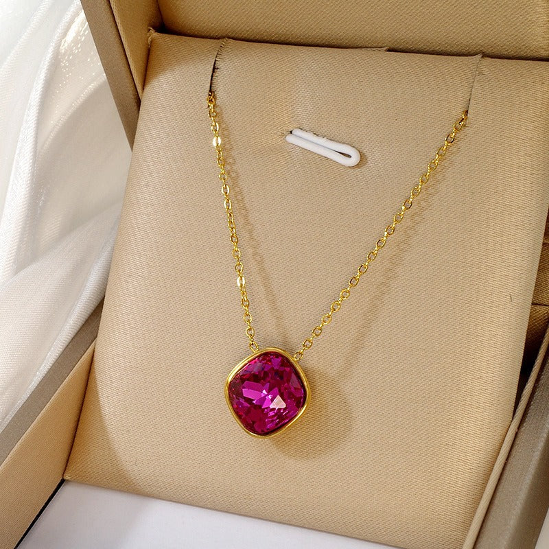 Elegant Pink Tourmaline Necklace