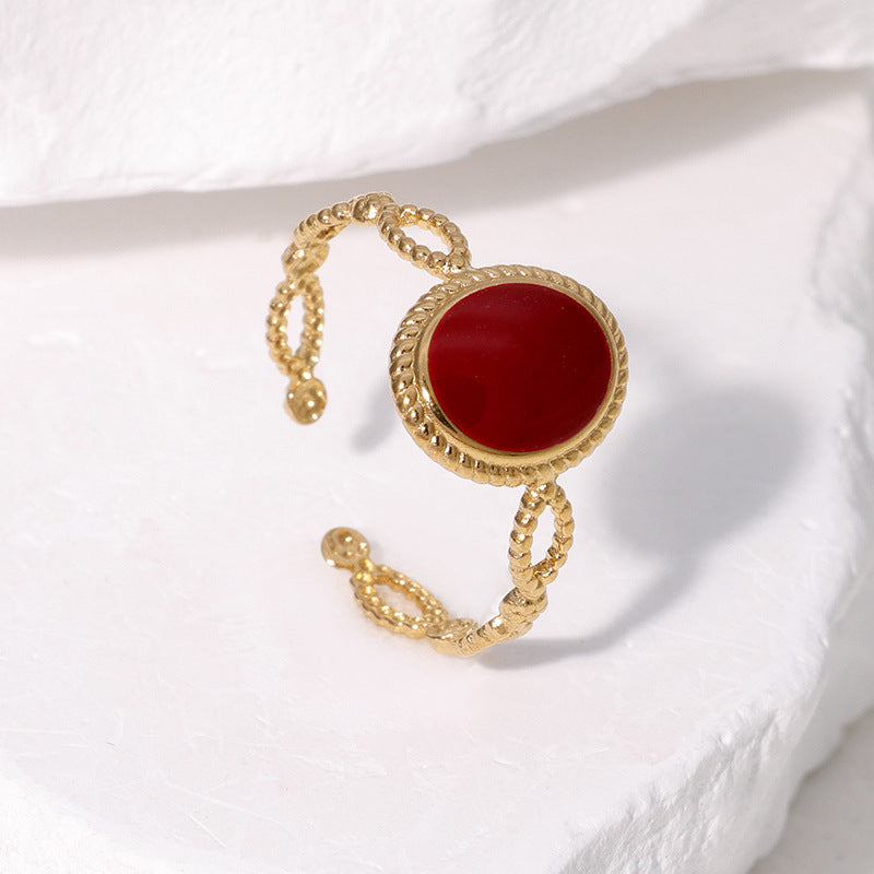 Elegant Red Carnelian Ring