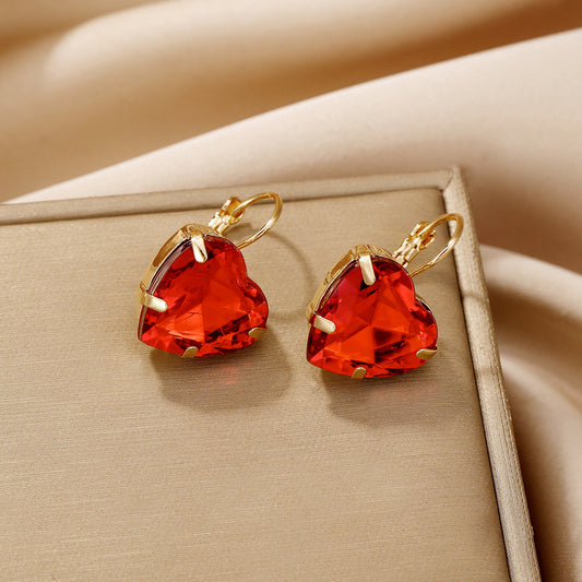 Elegant Red Crystal Earrings