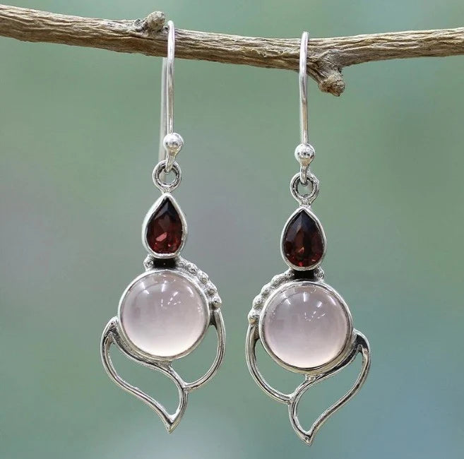 Elegant Rose Quartz Earrings