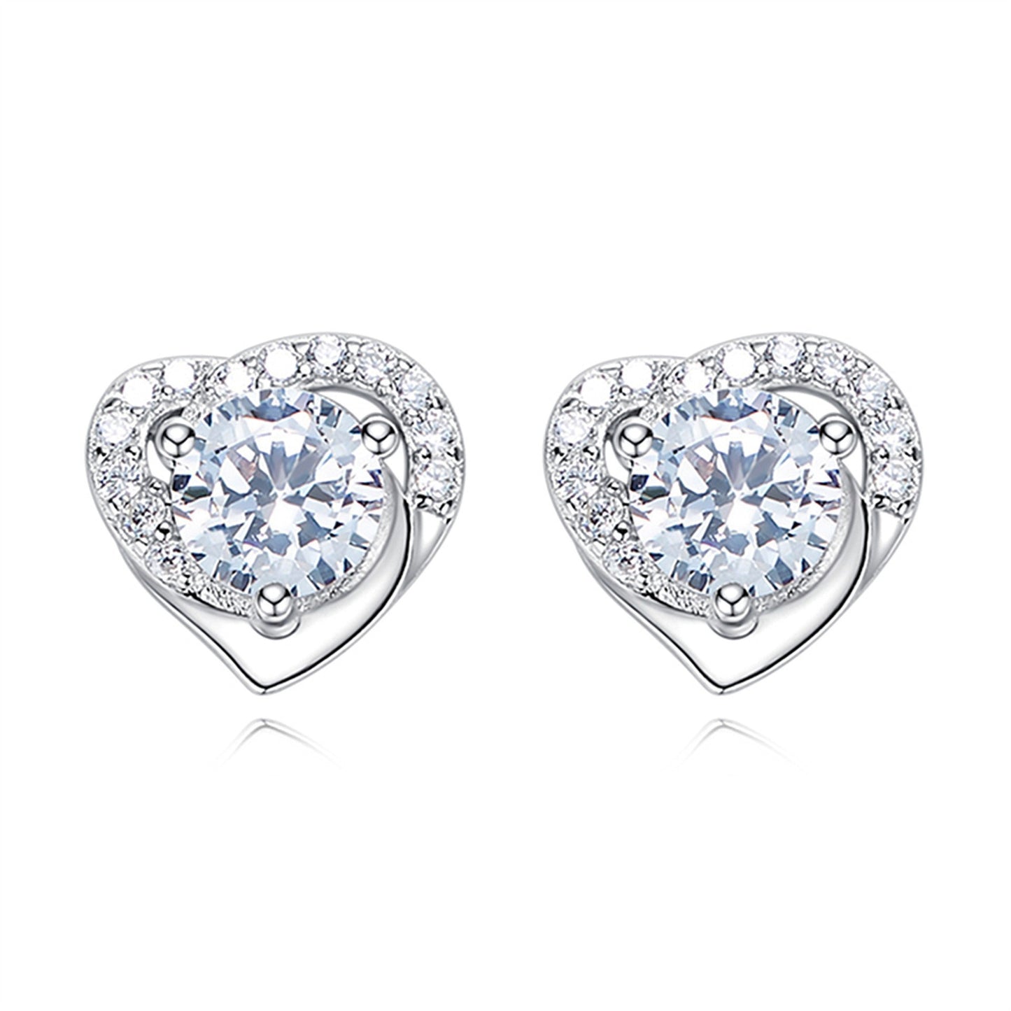 Elegant Round Crystal Heart Frame